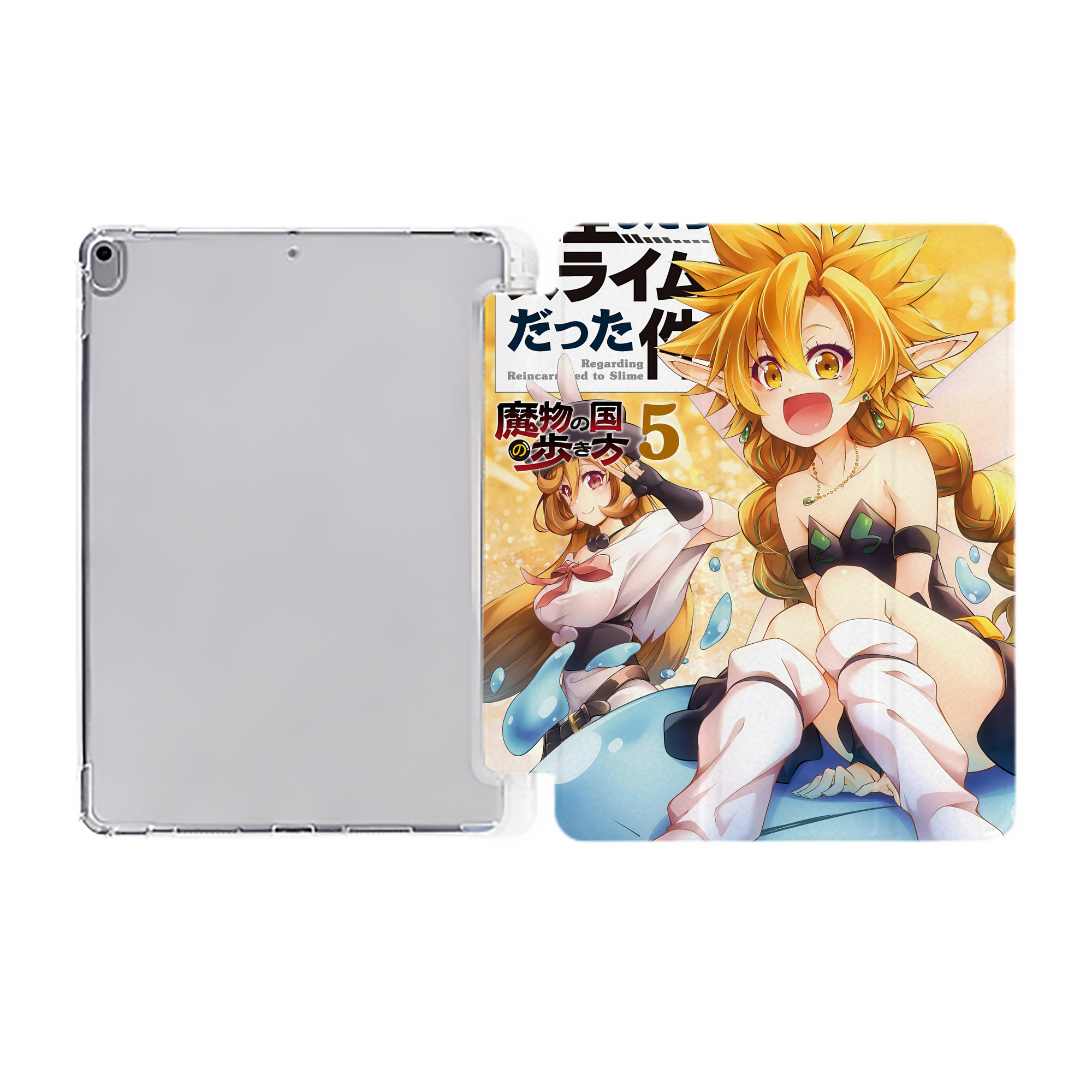 （画像用） 転スラ Regarding Reincarnated to Slime IPad ケース ペン収納付き 三つ折りスタンド PUレザー×シリコン 対応機種9.5/10.5/10.9インチ